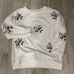 amazon sequin football bow top